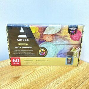 ARTEZA Mica Powder 60 pc‎ set x 0.18 oz (5g) - 57 Metallic + 3 Chameleon Colors